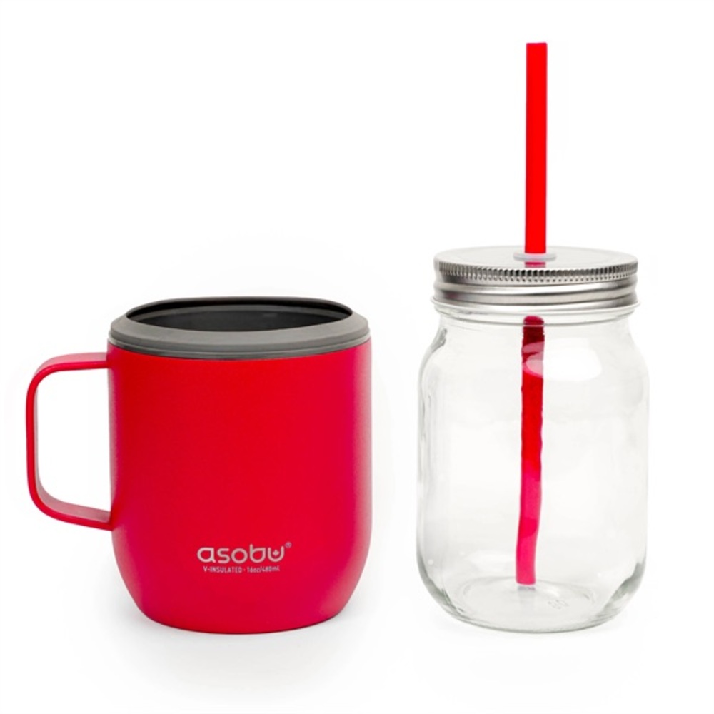 ‼️SALE‼️NWT 16 oz. Glass Jar with Cooler